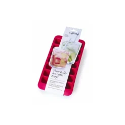 Bac à glaçons silicone rouge 14 empreintes