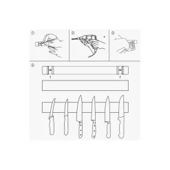 Barre aimantée inox 45 cm