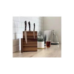 Bloc couteau magnétique noyer