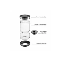 Bocal à cornichons avec séparateur verre 900 ml