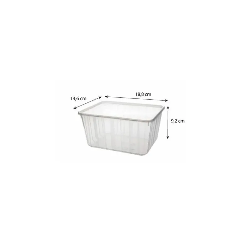 Boite Carty transparente avec couvercle pp 180 cl - par 25