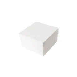Boite à gâteau carton blanc 21 x 21 x 15 cm