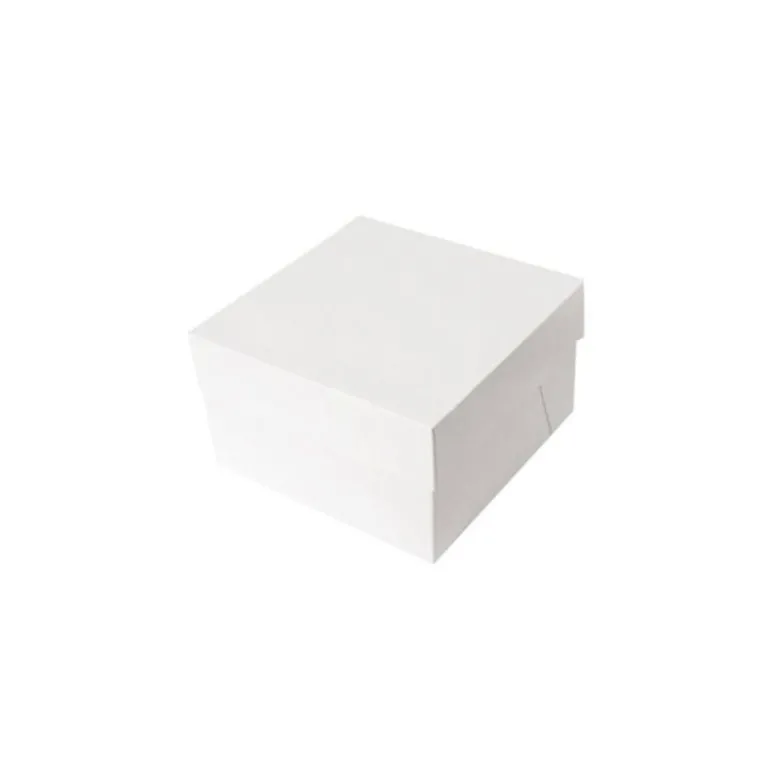 Boite à gâteau carton blanc 21 x 21 x 15 cm