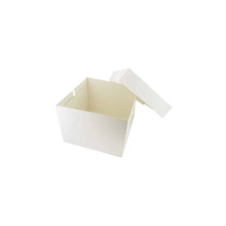 Boite à gâteau carton blanc 21 x 21 x 15 cm