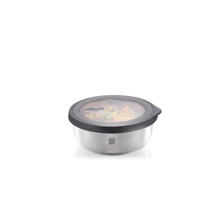 Boite micro-ondable ronde inox 2 L
