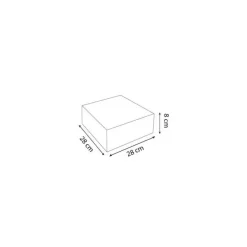Boite pâtissière blanche 28 x 28 x 8 cm - par 50