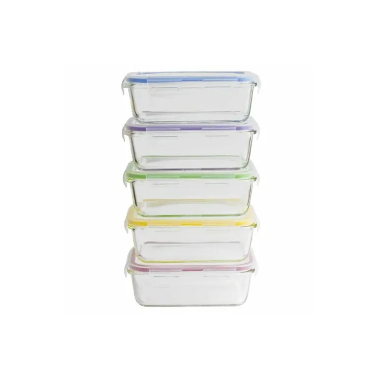 Boîte de conservation rectangulaire verre 85 cl - par 5