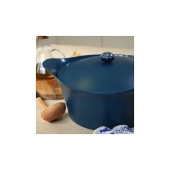 Bouton pour incroyable cocotte bleu myrtille géométrique