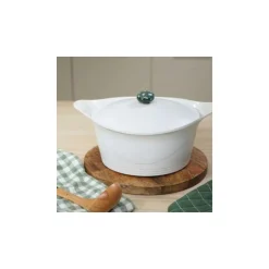 Bouton pour incroyable cocotte vert fougère géométrique