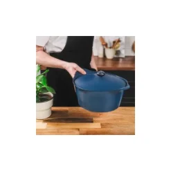 Bouton pour incroyable cocotte terrazzo bleu myrtille