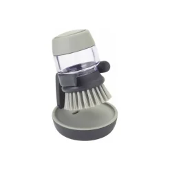 Brosse à vaisselle avec réservoir et porte brosse gris