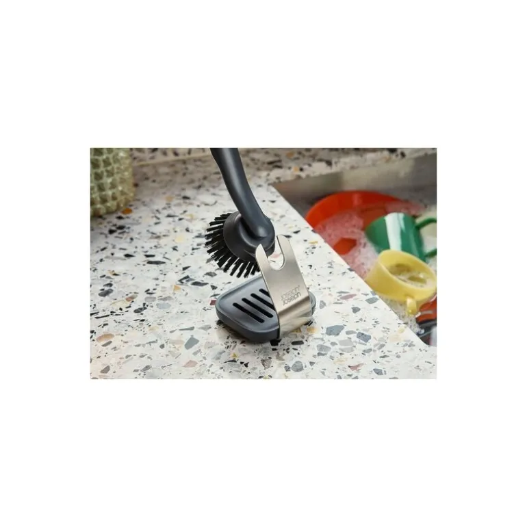 Brosse à vaisselle avec support inox