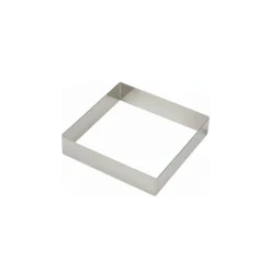 Cadre à pâtisserie carré inox 8 x 8 x 4,5 cm