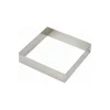 Cadre à pâtisserie carré inox 16 x 16 x 4,5 cm