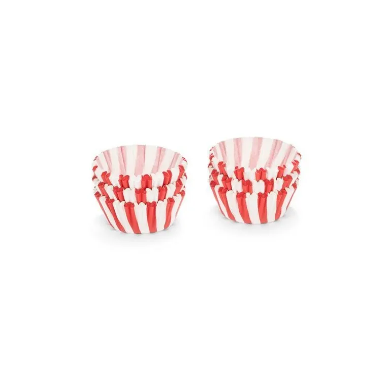 Caissette à cupcake tourbillon papier blanc et rouge ø 5 cm - par 200