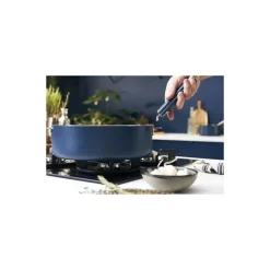 Casserole inox La Merveilleuse bleu myrtille Ø 20 cm