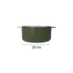 Casserole inox La Merveilleuse vert fougère Ø 20 cm
