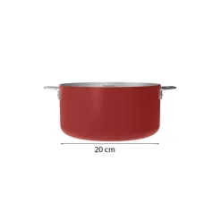Casserole inox La Merveilleuse rouge passion Ø 20 cm