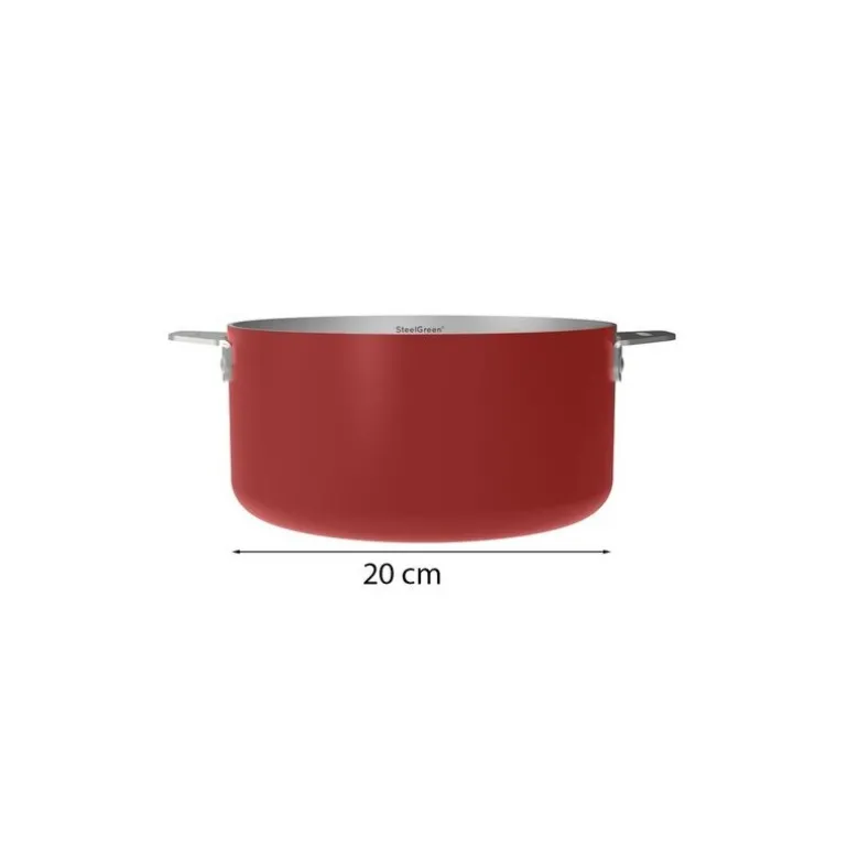 Casserole inox La Merveilleuse rouge passion Ø 20 cm