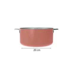 Casserole inox La Merveilleuse rose guimauve Ø 20 cm