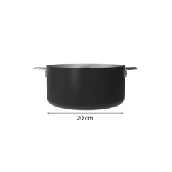 Casserole inox La Merveilleuse noir graphite Ø 20 cm