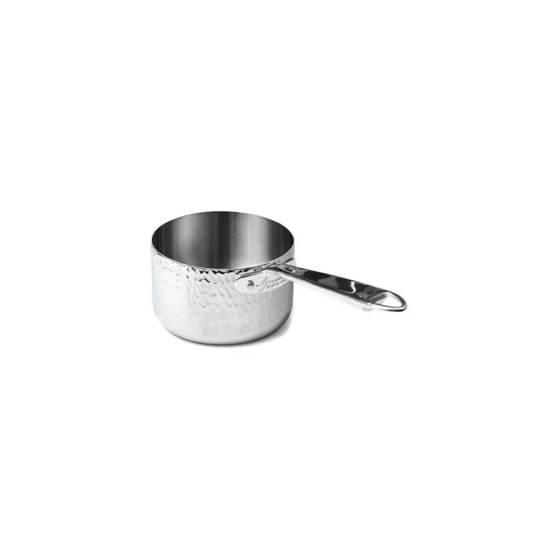 Casserole trilply inox miroir martelé ø 16 cm