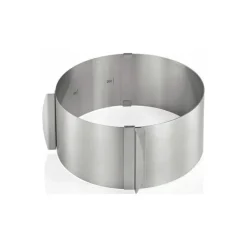Cercle à pâtisserie inox réglable ø 16 à 30 cm