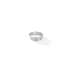 Cercle à tarte perforé bord droit inox Ø 7,5 x 2 cm