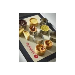 Cercle à tarte perforé bord droit inox Ø 7,5 cm