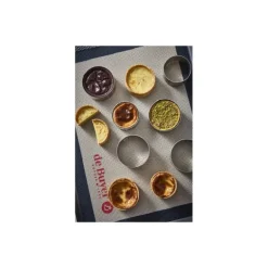 Cercle à tarte perforé bord droit inox Ø 7,5 cm