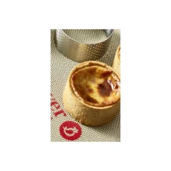 Cercle à tarte perforé bord droit inox Ø 7,5 cm