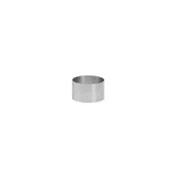 Cercle à tarte perforé bord droit inox Ø 7,5 cm