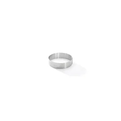 Cercle à tarte perforé bord droit inox Ø8,5 x 2 cm