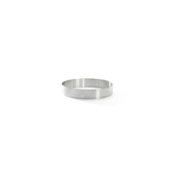 Cercle à tarte perforé inox 10,5 x 2 cm