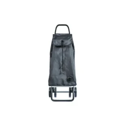 Chariot de courses 4 roues pliable gris