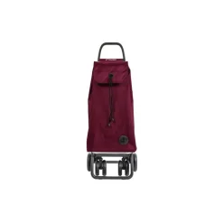 Chariot de courses 4 roues pliable prune