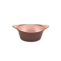 Cocotte en fonte d'aluminium rose guimauve Ø 33 cm