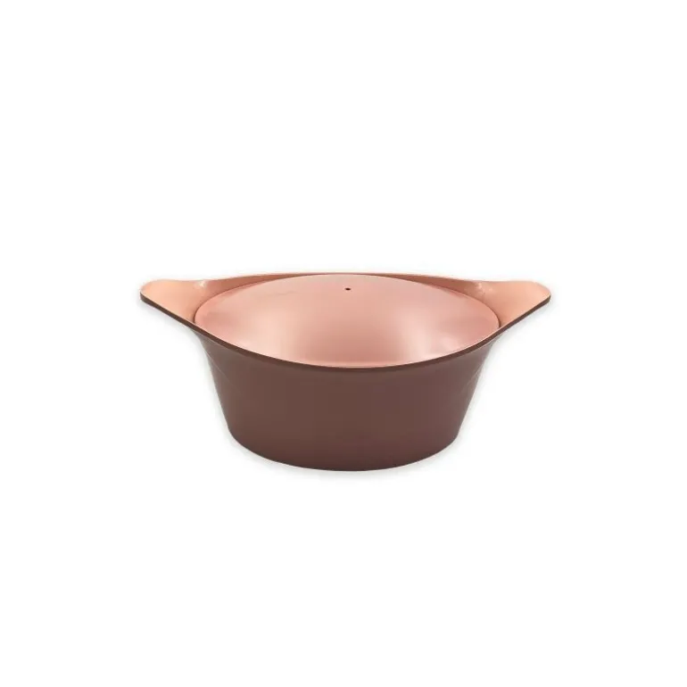 Cocotte en fonte d'aluminium rose guimauve Ø 33 cm