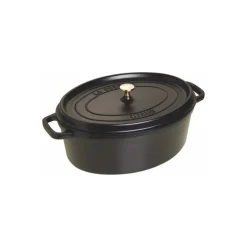 Cocotte en fonte ovale noire 37 cm
