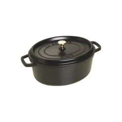Cocotte en fonte ovale noire 31 cm
