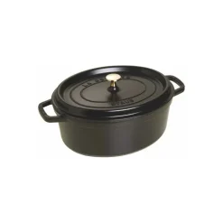 Cocotte en fonte ovale noire 33 cm