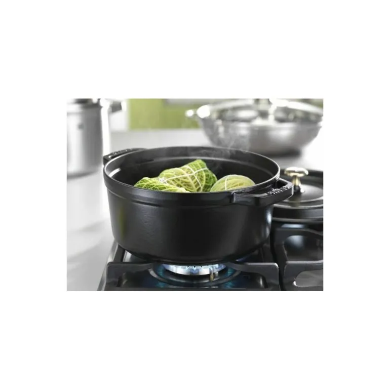Cocotte en fonte ovale noire 29 cm