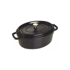 Cocotte en fonte ovale noire 29 cm