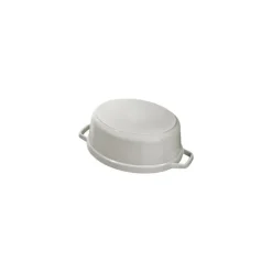 Cocotte en fonte ovale truffe blanche Ø 31 cm