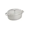 Cocotte en fonte ovale truffe blanche Ø 29 cm