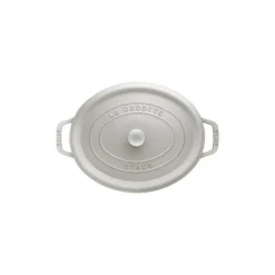 Cocotte en fonte ovale truffe blanche Ø 29 cm