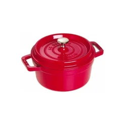 Cocotte en fonte ronde cerise ø 20 cm