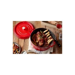 Cocotte en fonte ronde cerise ø 30 cm