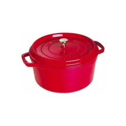 Cocotte en fonte ronde cerise ø 30 cm