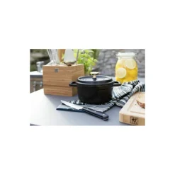 Cocotte en fonte ronde noire ø 26 cm